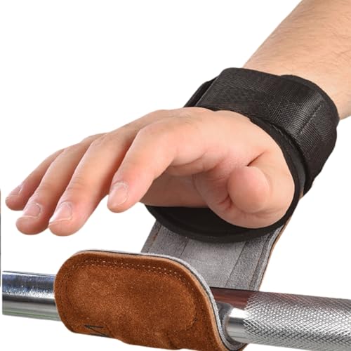 Auto-Rebound Lifiting straps gym, Brown, Medium Size