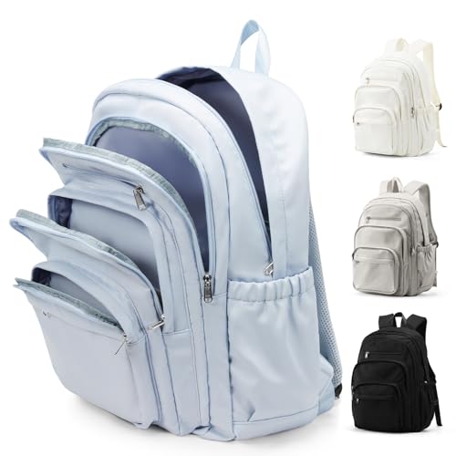 weradar School Backpack For Women Men, Lightweight Casual Daypack College Backpacks, Aesthetic Students Bookbag, Backpack With Lots Of Pockets,Cute High School Bag For Boys Girls(Blue) - color: Blue