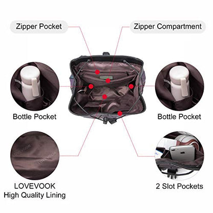LOVEVOOK Geometric Luminous Purses and Handbags for Women Holographic Reflective Crossbody Bag Wallet - color: Backpack