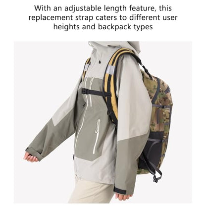 Oxford Cloth Backpack Strap with Belt Versatile DIY Supplies for Backpack Dry Bag Adjustable Length Padded (Khaki) - color: Khaki