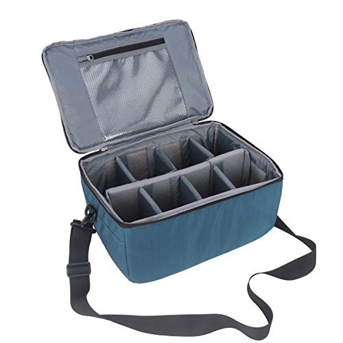 Koolertron Dslr Camera Insert Bag Purse Universal Liner Lens Pouch Partition Protective Cover Waterproof Sleeve for Cannon/Nikon/Sony (Blue) - color: Blue