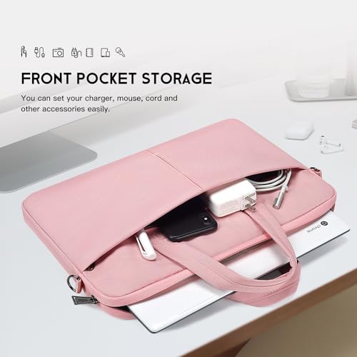 14 Inch Laptop Case Sleeve for HP Chromebook14/ Stream, Lenovo IdeaPad Flex 5, MacBook Air 15.3 M5, 13.5 Inch Surface Laptop 7/6 Carrying Bag, Pink - color: Pink, size: 13.3-15 Inch
