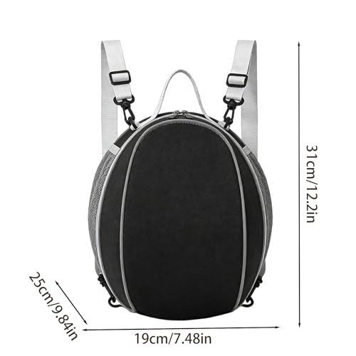 Soccer Backpack, With Smart Storage Solution, 19x25x31cm, Mult-Purpose Ball Bag, Multipurpose Sports Backpack, Waterproof Material, For Volleyball, Gym, Daily Use, Travel, School, Competition, Youth - size: Black