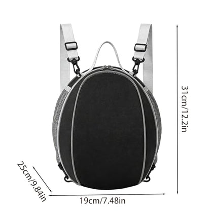 Soccer Backpack, With Smart Storage Solution, 19x25x31cm, Mult-Purpose Ball Bag, Multipurpose Sports Backpack, Waterproof Material, For Volleyball, Gym, Daily Use, Travel, School, Competition, Youth - size: Black