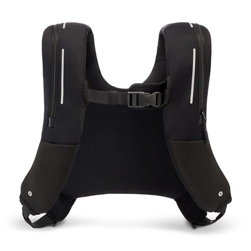 ZULU Weighted Vest Machine Washable Fresh Layer™ for Women & Men for Walking, Running & Strength Training, Phone Pockets, Adjustable Reflective Straps | 12lbs, 16lbs, 20lbs - color: Onyx, style: 16lbs