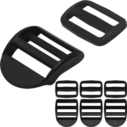 LASIGHT 4 Pack Slider Ladder Lock Buckle and Tri-glide Slide for 3/4", 1", 1-1/4", 1-1/2", 2" Webbing Strap - style: Fit 1 1/2" Webbing