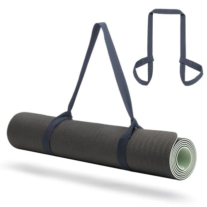 Yoga Mat Carrier Strap, Adjustable Thick Straps Sling for Carrying Large Mats, Stretching Band - color: Grey