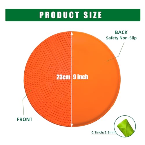 Spot Markers 4 Inch 9 Inch Non Slip Rubber Floor Markers Flat Field Cones Poly Dots for Soccer Basketball Sports Speed Agility Training and Drills - style: 9inch 9pcs