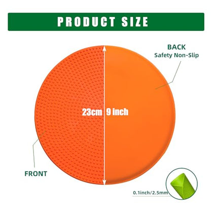 Spot Markers 4 Inch 9 Inch Non Slip Rubber Floor Markers Flat Field Cones Poly Dots for Soccer Basketball Sports Speed Agility Training and Drills - style: 9inch 9pcs