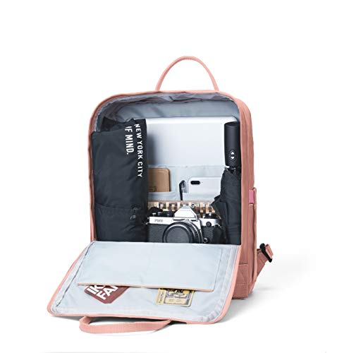 KALIDI Casual Laptop Backpack 15 Inches Classic Camping Rucksack Travel Outdoor Square Daypack College Hiking Gym Bag, Pink - color: Pink
