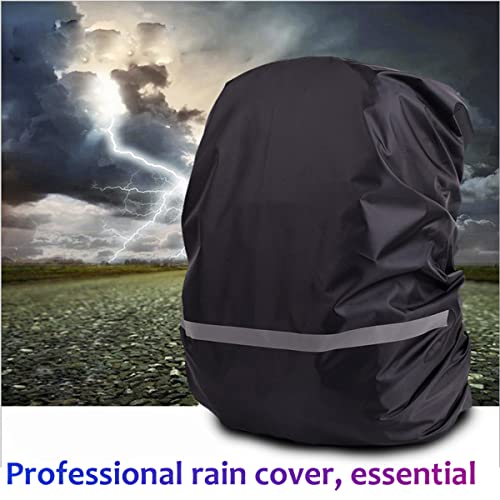 Backpack Rain Cover, Outdoor Backpack Covers, Waterproof Backpack Snow Cover for Travel, Climbing, Hiking and Outdoor Activites - color: Black