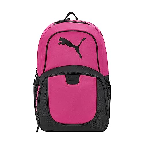 PUMA Contender Backpack with Laptop Sleeve, Item Organizer & Media Pocket, Bright Pink, One Size - color: Bright Pink, style: Contender Backpack With Laptop Sleeve, Item Organizer & Media Pocket