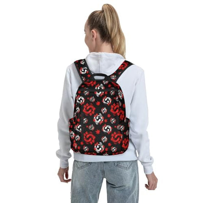 Expandable Outdoor Daypack Canada Maple Leaf Fish Tai Chi Yin Yang, Flexible Capacity Hiking Rucksack for Wilderness Travel Field Activities Men Women - color: Picture (1185)