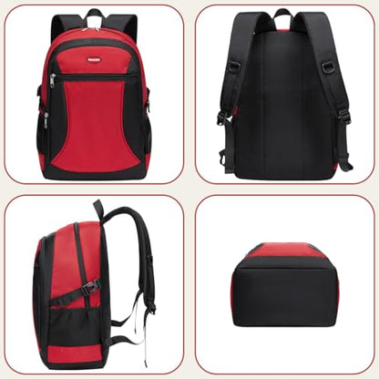 Kids Backpack for Big Boys Bookbag Middle Junior High College Student Back to School Teen Teenage Youth Schoolbag Ages 8-12 10-12 12-14 Years Old Mochilas Escolares Para Adolescentes Large 18 Inch Red - color: Red