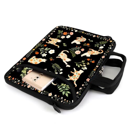 AMARY 15.4" 15.6" laptop sleeve adjustable shoulder strap with handle accessory pocket for men women (Cat-2) - color: Cat-2