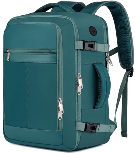 EZUOLA Carry On Backpack, 25l Travel Backpack for Women Flight Approved,Underseat Personal Item Travel Bag With Shoe Compartment, Laptop Backpack for Weekend Business College,Gifts,Green - color: Green, size: Large-25L
