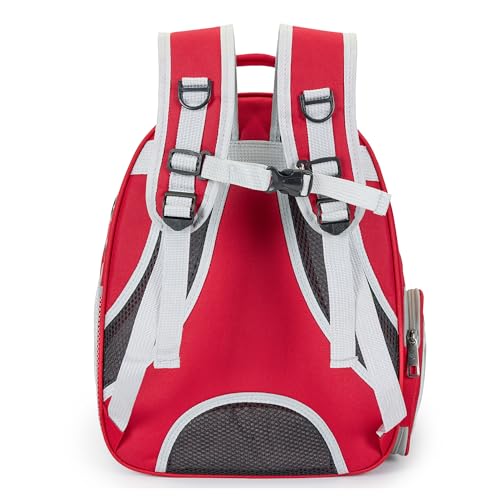 Cat Bubble Backpack Carrier for Small Medium Dogs Cats Carrying Bag, Airline Approved Pet Travel Carrying Bag Dog Hiking Walking Outdoor Backpack (Red) - color: Red