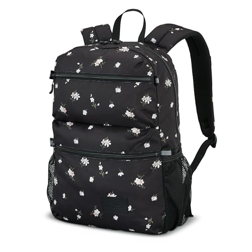 High Sierra Everclass Backpack - Travel or Work Laptop Bookbag with 360° Reflectivity, Dual Water Bottle Pockets & Fits Laptops Up To 15.6”, One Size, Floral Black - color: Floral Black