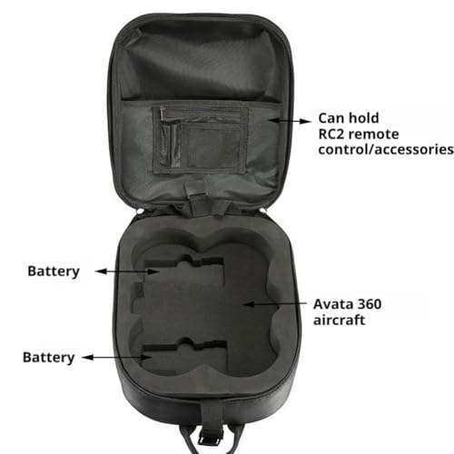 Hard Shell Backpack Compatible with DJI Avata 360,Carrying Case Backpack for Drone & Remote Accessories Protection Organizer, Outdoor Travel and Durable Storage