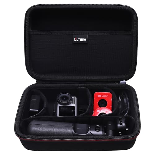LTGEM Action Camera Case Compatible with GoPro Hero 13/12 / 11/10 / 9/8 / 7/6 / 5 / Go Pro MAX2 / MAX/Mission 1 PRO Action Camera, Accessories Carrying Storage Bag (Moveable Dividers)