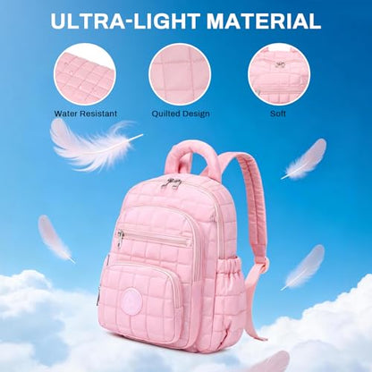 Sisipoet Mini Backpack for Women, 2pcs Small Backpack for Ladies Bookbag Purse for Women with Handy Wallet and Luggage Strap, Pink - color: Pink