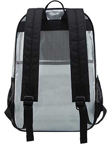 mygreen Clear Backpack for Girls, Clear Book Bags for School Cute Mochilas Transparente Black, Large - color: Black
