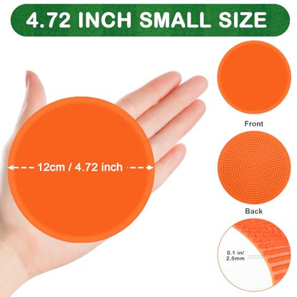 Poly Spots Spot Markers for Gym Floor 4.72inch 6inch 9inch 24/36 Pcs Non-Slip Rubber Floor Dots Round Agility Markers Flat Cones for Sports Soccer Basketball PE Training, Dance, Classroom - style: 24Pcs 4.72 inch