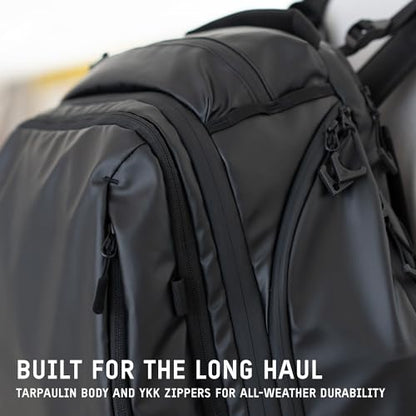 WANDRD TRANSIT Travel Backpack (35L): Expandable Carry-On Travel Backpack – Weather-Resistant, Laptop Compartment, Dual Side Access & Camera Cube Compatible Adventure Bag - color: Black, style: 35l Travel Backpack
