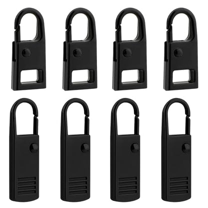Zipper Pull Replacement,8 Pcs Detachable Zipper Pull for Backpacks, Purses, Coat, Jackets, Boots (2 Size)