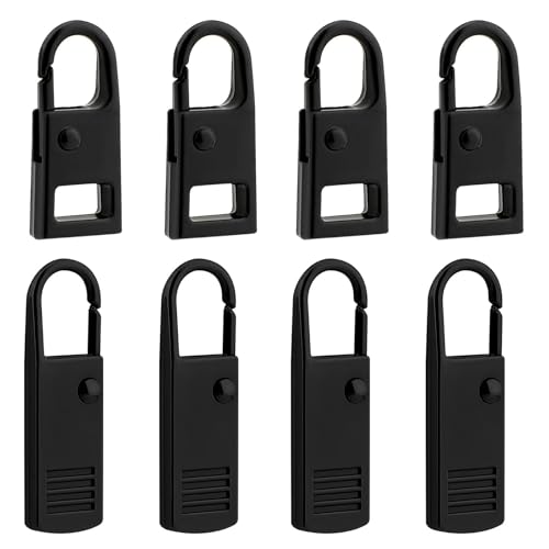 Zipper Pull Replacement,8 Pcs Detachable Zipper Pull for Backpacks, Purses, Coat, Jackets, Boots (2 Size)