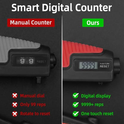 Grip Strength Trainer Adjustable 22-330 lbs with Electronic Counter, Hand Gripper Strengthener, Heavy Duty Forearm Strengthener, Wrist & Finger Exerciser for Grip Strength Training, Red