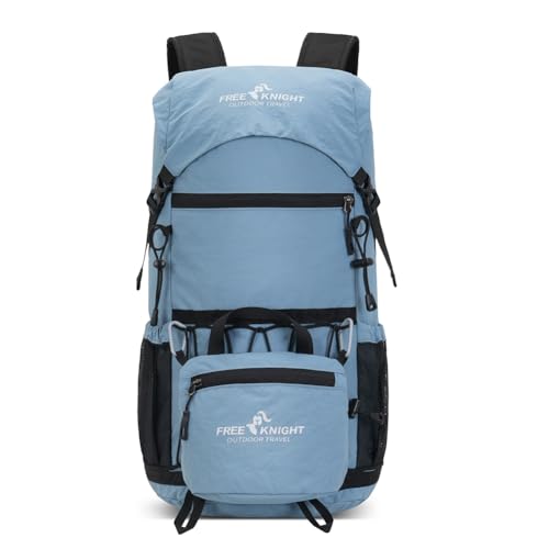 Bseash 30L Lightweight Hiking Backpack, Outdoor Sport Waterproof Travel Bag Daypack for Cycling Climbing Skiing (Light Blue) - color: Light Blue