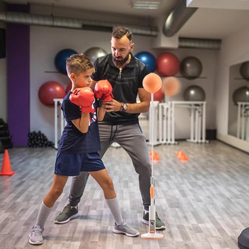 Punching Bag with Stand - Reflex Punching Bag - Freestanding Punching Ball | Speed Bag with Stand | Boxing Gear Trainer Punching Ball | Hand-Eye Coordination Workout Kit | Boxing Bag for Teen Adult - size: 135cm