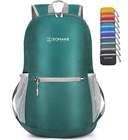 ZOMAKE Ultra Lightweight Hiking Backpack 20L, Packable Small Backpacks Water Resistant Daypack for Women Men(Dark Green) - color: Army Green