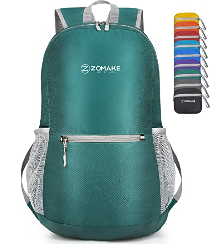 ZOMAKE Ultra Lightweight Hiking Backpack 20L, Packable Small Backpacks Water Resistant Daypack for Women Men(Dark Green) - color: Army Green