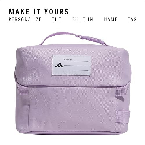 adidas Kids Affiliate Lunch Bag – Insulated Lunchbox for Girls and Boys, 6L - color: Powder Plum Purple/Clear Pink/Semi Flash Aqua Blue