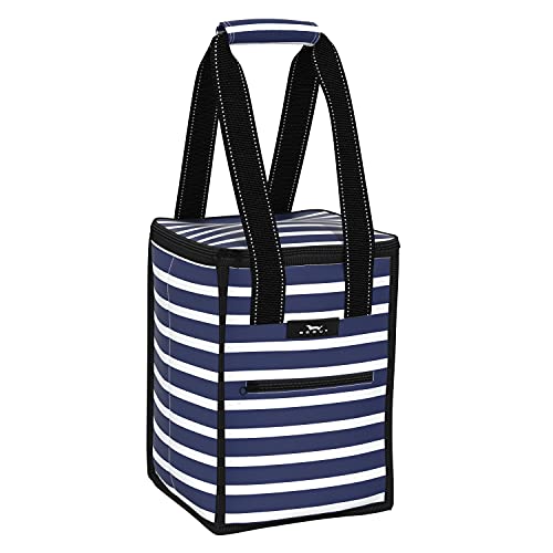SCOUT Pleasure Chest - Soft, Lightweight, Insulated Cooler, Fits 5 Wine Bottles, Cooler for Beach, Pool, Boat, and Picnics - color: Nantucket Navy