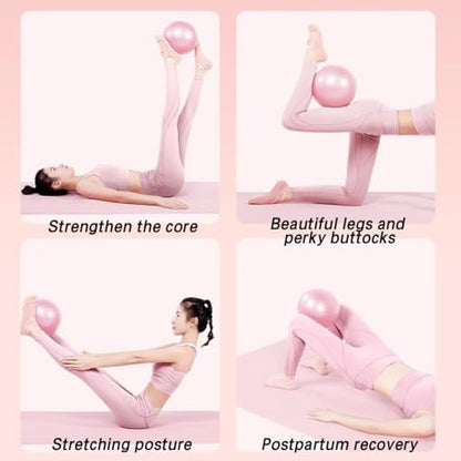 1pcs Small Pilates Ball 9 Inch Small Exercise Ball Mini Workout Yoga Balls for Gym Yoga, Core Training, Fitness, Workout, Stability, Improves Balance(Green)
