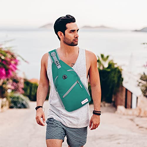 ZOMAKE Sling Bag,Small Crossbody Sling Backpack,Water Resistant Shoulder Daypack for Travel,Anti Thief Chest Bag for Hiking(Army Green(New)) - color: Army Green(new)