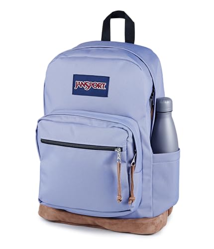 JanSport Right Pack Backpack - Durable Daypack with Padded 15" Laptop Sleeve, Spacious Main Compartment & Integrated Water Bottle Pocket, Lavender Ash - color: Lavender Ash