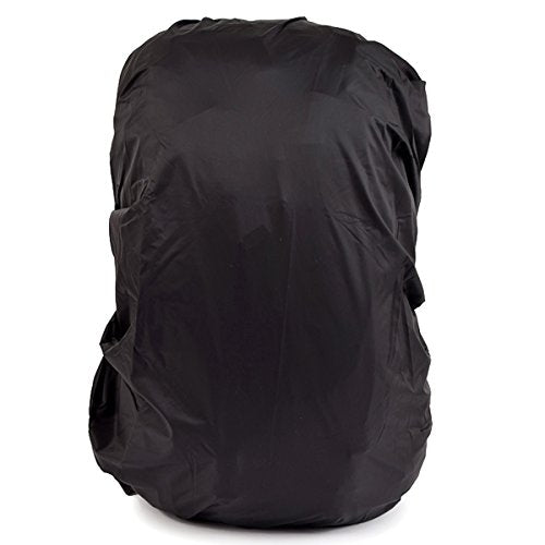 ledmomo Waterproof Backpack Rain Cover Rucksack Rainproof Pack Cover for Hiking Camping Traveling 45L (Black)