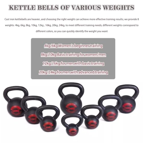 Kettlebell Weights Professional Fitness Competitive Kettle Bells, Men's Abdominal Muscle Training Dumbbell, Gym Sports Equipment, Squat/Push(24kg)