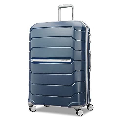 Samsonite Freeform 28-Inch Large Luggage with Dual 360° Spinner Wheels - Checked Suitcase - TSA Lock, Airline-Approved - Lightweight Durable Polypropylene Expandable Hardshell - Navy - color: Navy, size: Checked-Large Spinner