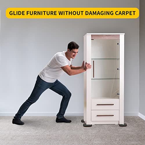 new space 3 Inch Furniture Sliders, 12pcs Sliders for Moving Furniture, Heavy-Duty Furniture Movers Sliders for Carpet, Couch Sliders Protect Carpet Surface and Easily Move Furniture. - size: 3 inch