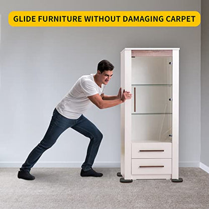 new space 3 Inch Furniture Sliders, 12pcs Sliders for Moving Furniture, Heavy-Duty Furniture Movers Sliders for Carpet, Couch Sliders Protect Carpet Surface and Easily Move Furniture. - size: 3 inch