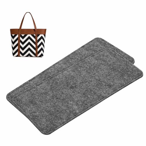 MECCANIXITY 2pcs Felt Base Shaper, 12 x 5.1 Inch Purse Base Shaper Tote Bottom Insert Purse Pads for the Bottom of Handbags Tote Bags Backpack Handbags Organizers, Gray - color: Gray, size: 12 x 5.1 Inch