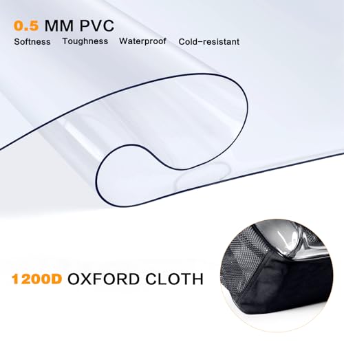PAMANO Clear Backpack, Heavy Duty Transparent Reinforced Bottom See Through for College, Travel Work Security - color: Black