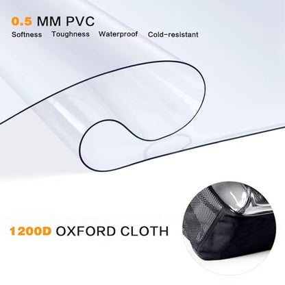 PAMANO Clear Backpack, Heavy Duty Transparent Reinforced Bottom See Through for College, Travel Work Security - color: Black