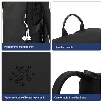 AUGUR Slim Backpack for Men 17 inch Laptop Backpack Computer Notebooks Lightweight Water Resistant Backpacks For Travel/Business/Work - color: 17 Inch Black