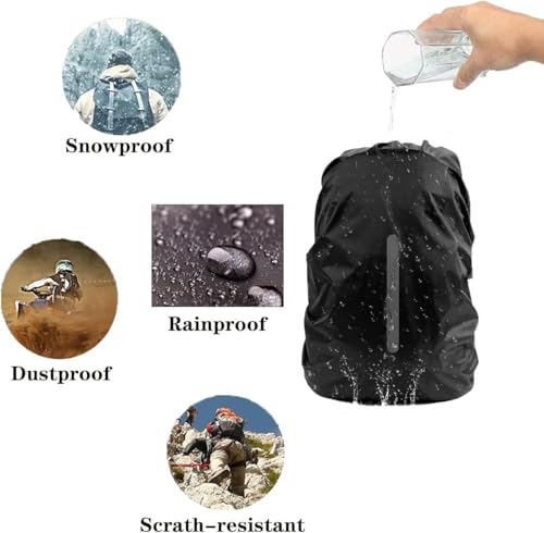 Waterproof Backpack Rain Cover,Reflective Strip Protective Cover For Outdoor Night Activities,Dust And Rain Protection(Green)